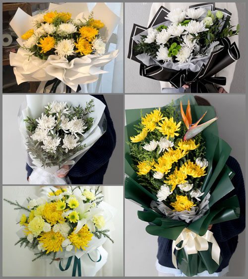 山东莱芜莱城区茶业口镇潘家崖村白事花束代送
